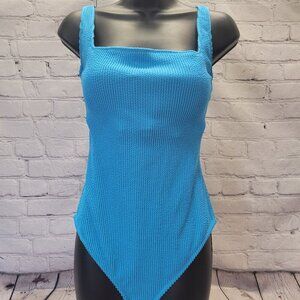 Bleu by Rod Beattie Plus Size Square-Neck One-Piece Swimsuit- Coldwater